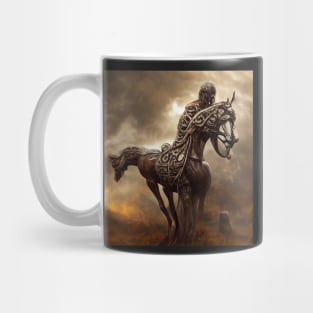 celtic statue riding a horse Mug